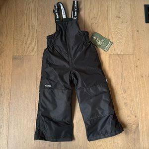 Kamik Size 4 Snow Bibs Black Echo